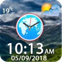 World clock widget and weather