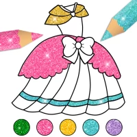 Glitter Coloring Book: Dresses