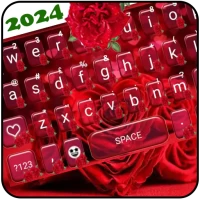 Stylish Red Rose Keyboard