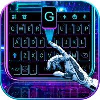 Black Neon 3D Keyboard Theme