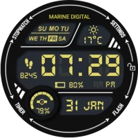 Marine Digital Watch Face