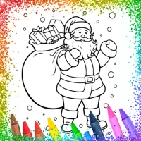 Glitter Santa Coloring Book