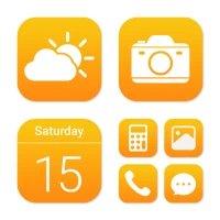 Wow Orange White - Icon Pack