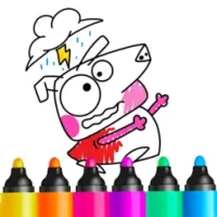 Cute Piggy : Coloring