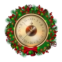 Christmas Clocks Wallpaper