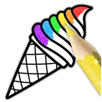 Glitter Ice Cream Coloring