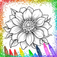 Glitter Flower Coloring Book