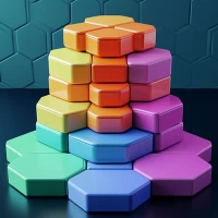 Hexa Color Merge Stack Sort