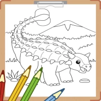 Cute Dinosaurs Coloring Book