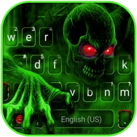 Green Zombie Skull 3 Keyboard 