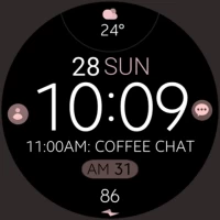 Battery Rose Gold watch face