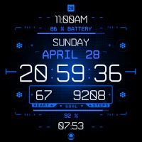 Cyber Agent digital watch face