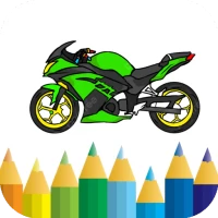 coloring Racing motorbikes