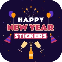 Happy New Year Stickers 2024